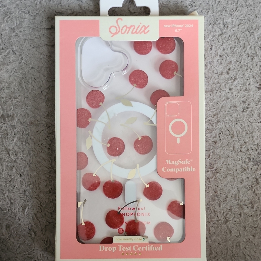 Sonix Cherry MagSafe iPhone Case - Red and White